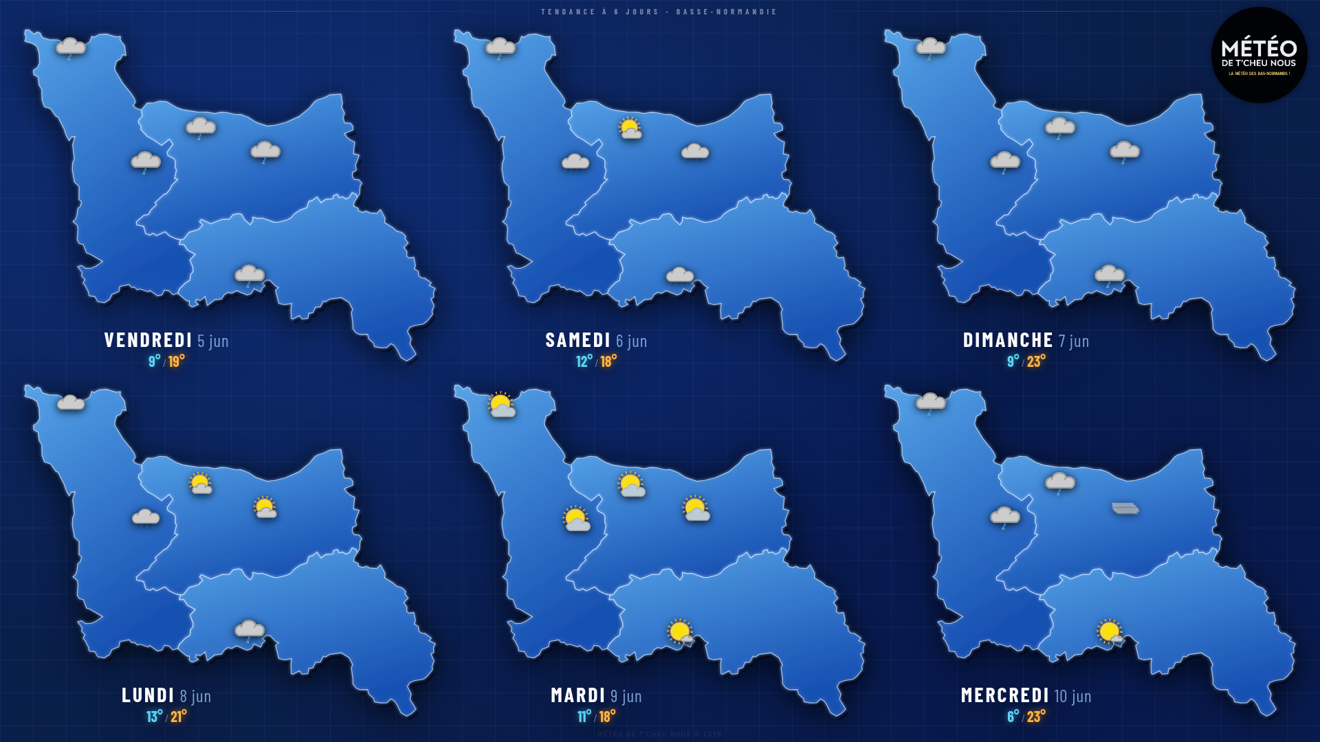 Tendance 6 jours Basse-Normandie