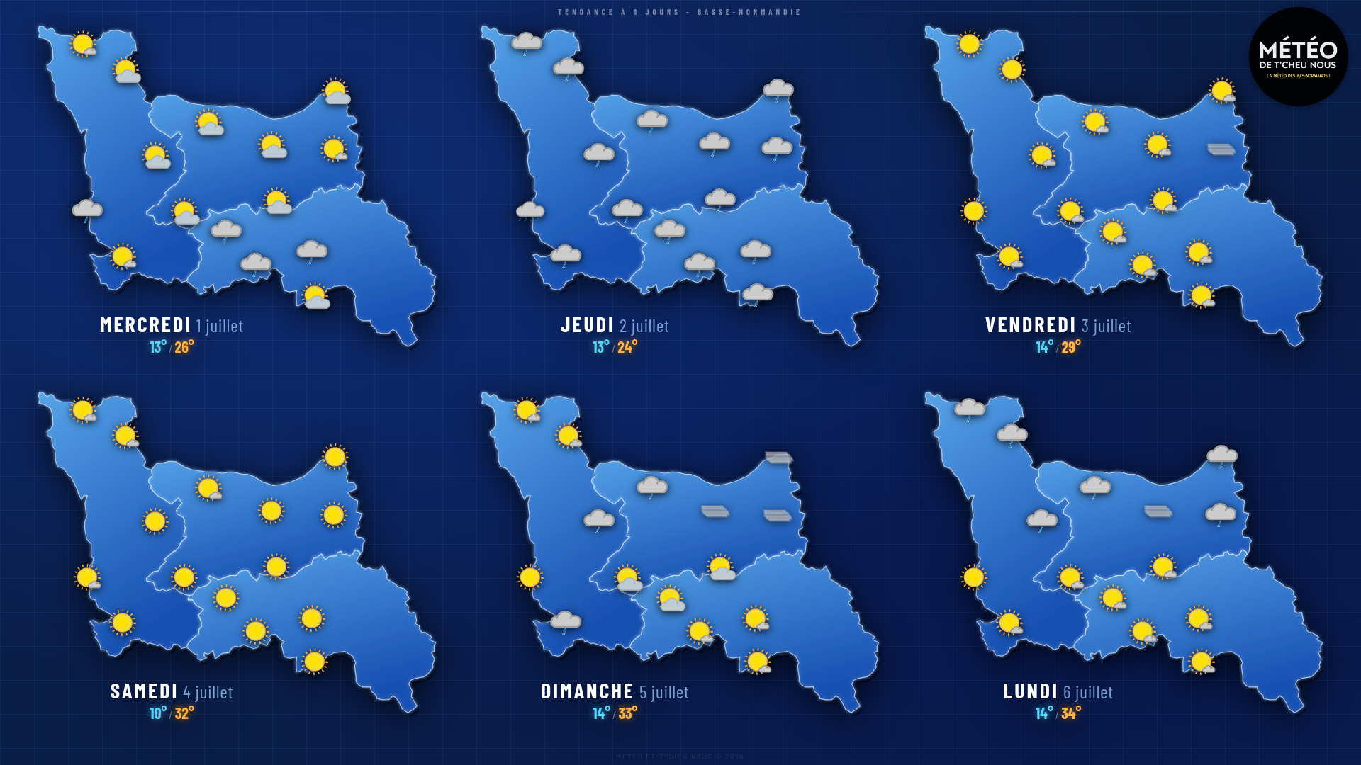 Tendance 6 jours Basse-Normandie