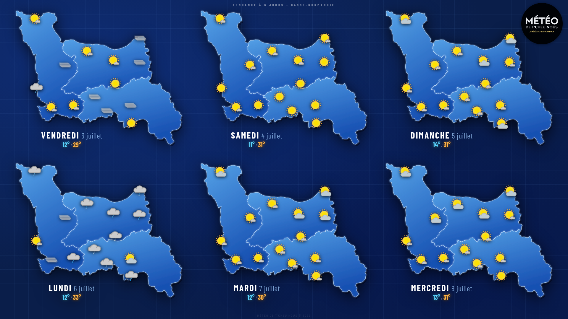 Tendance 6 jours Basse-Normandie