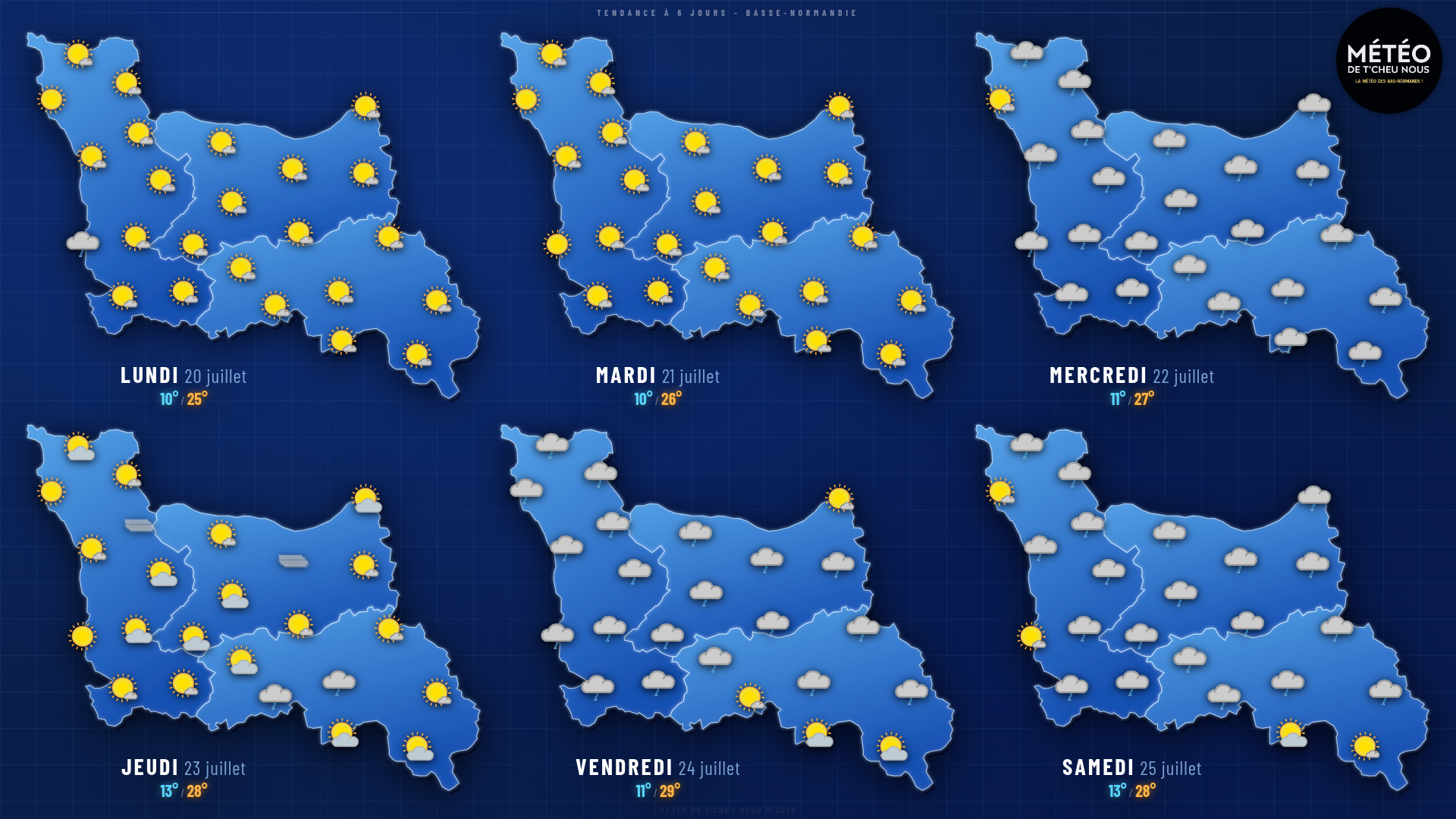 Tendance 6 jours Basse-Normandie