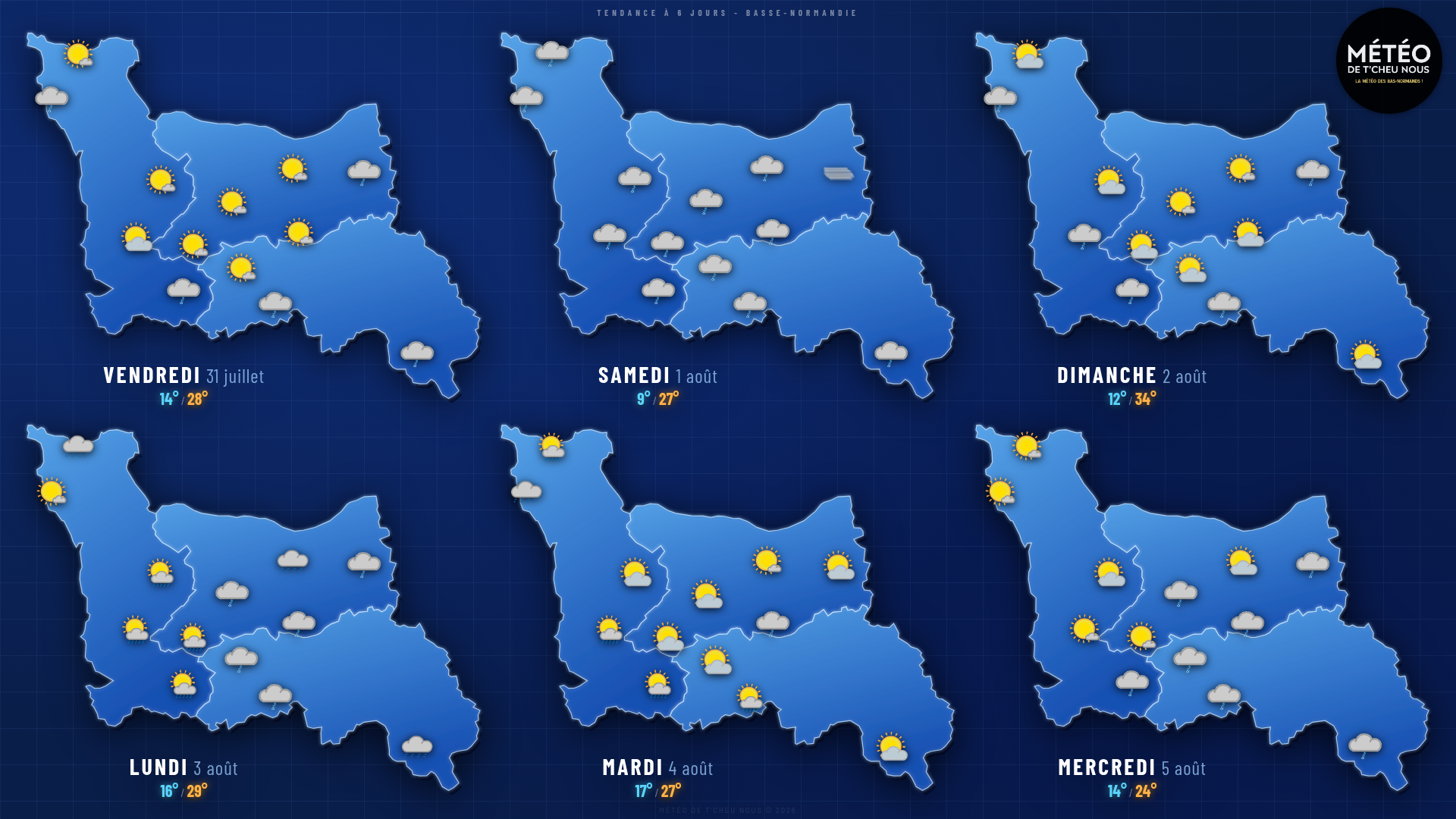 Tendance 6 jours Basse-Normandie