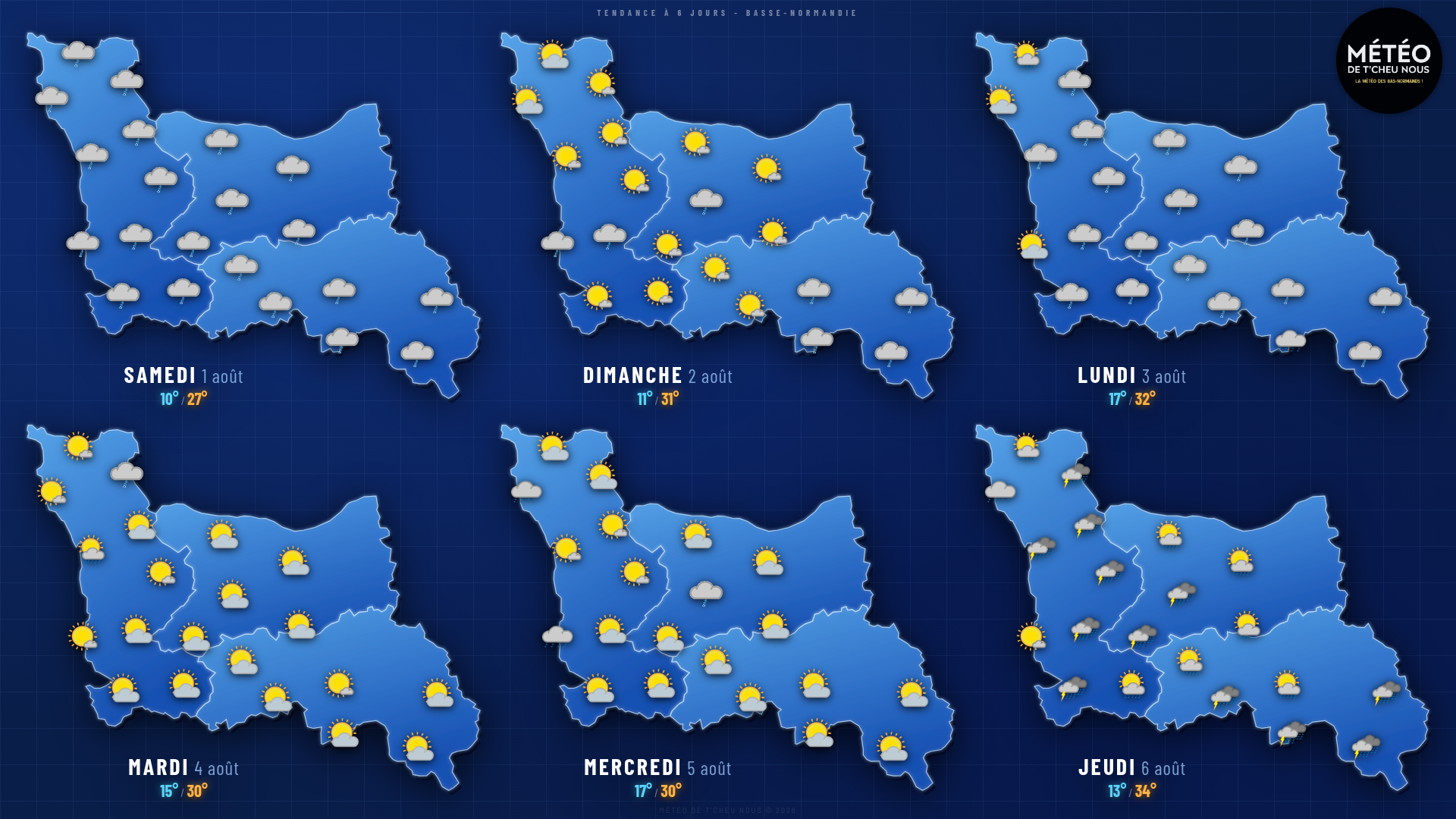 Tendance 6 jours Basse-Normandie