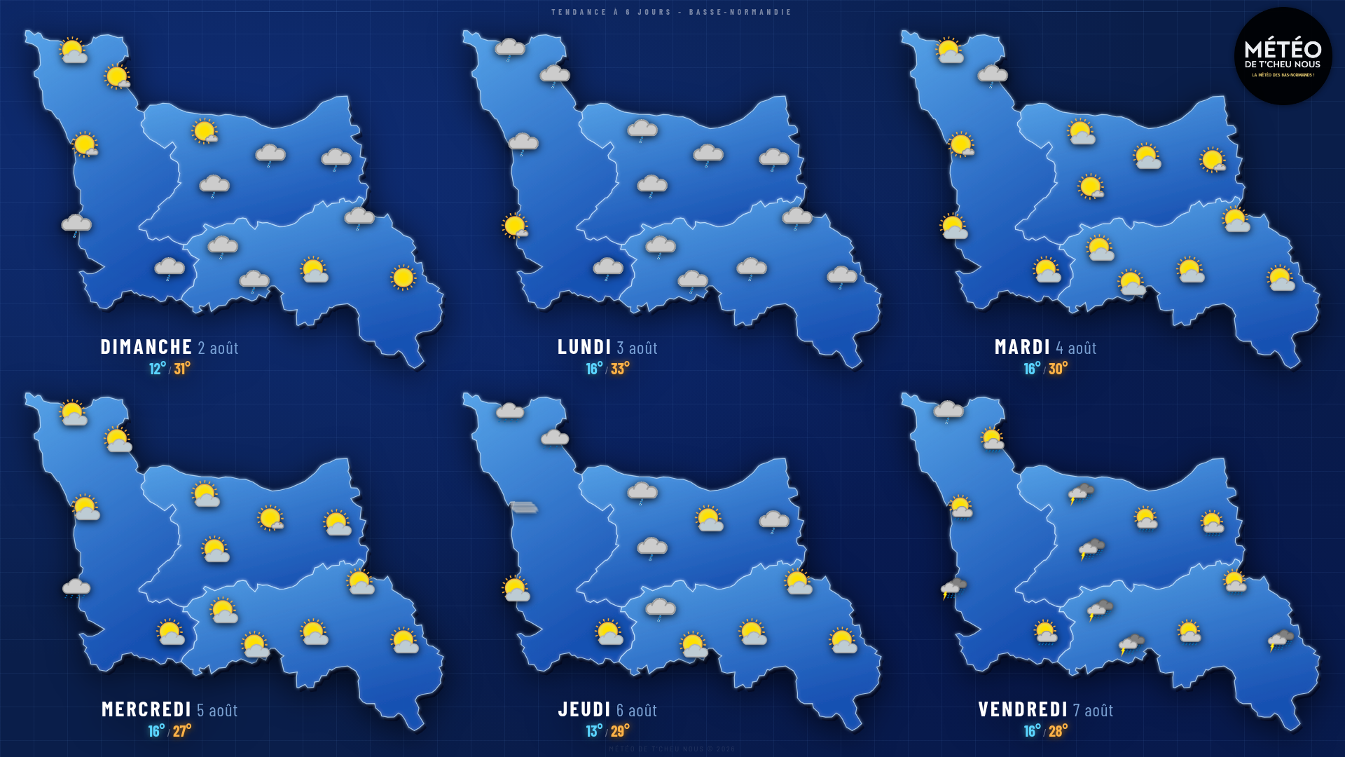 Tendance 6 jours Basse-Normandie
