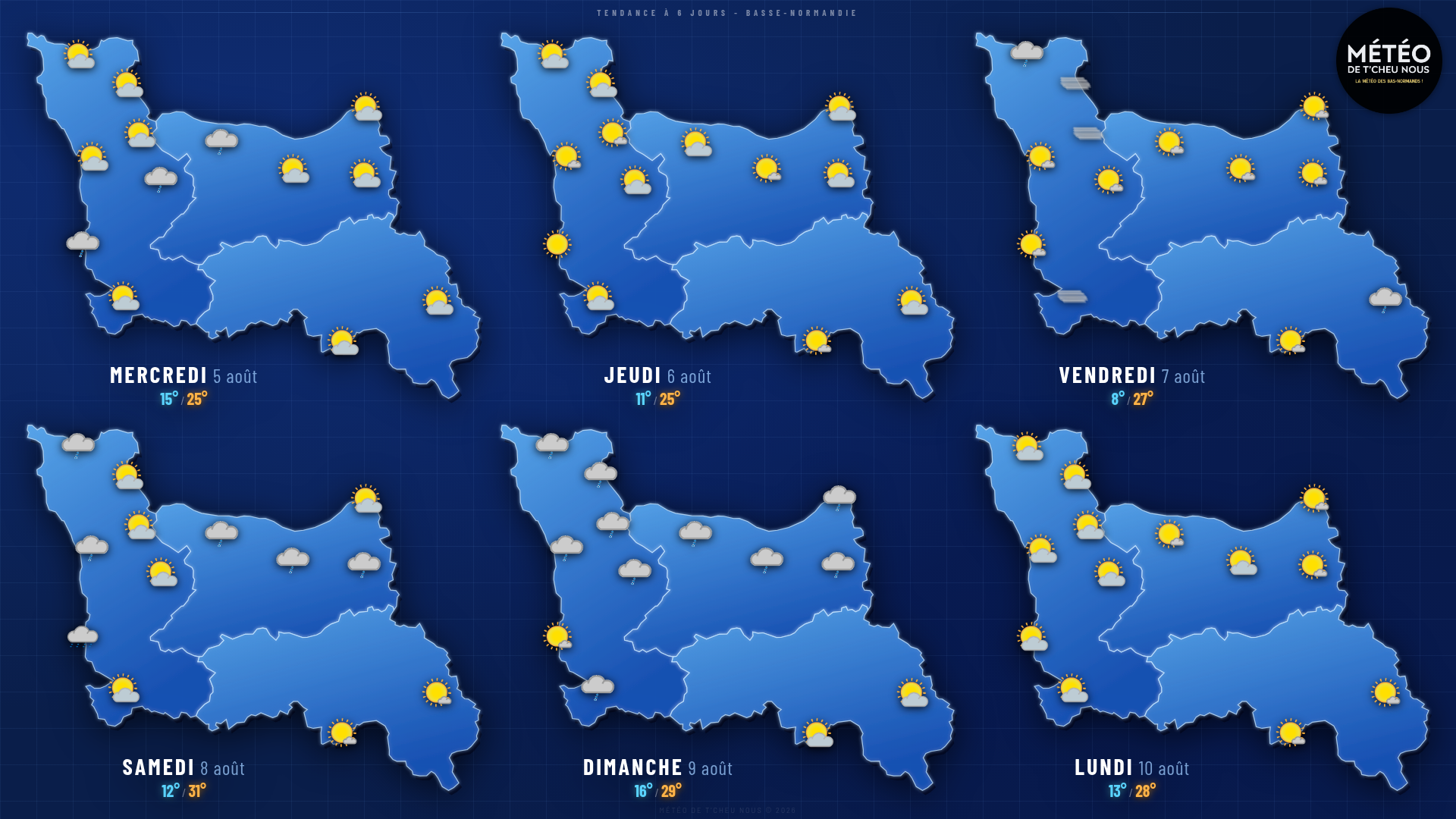 Tendance 6 jours Basse-Normandie