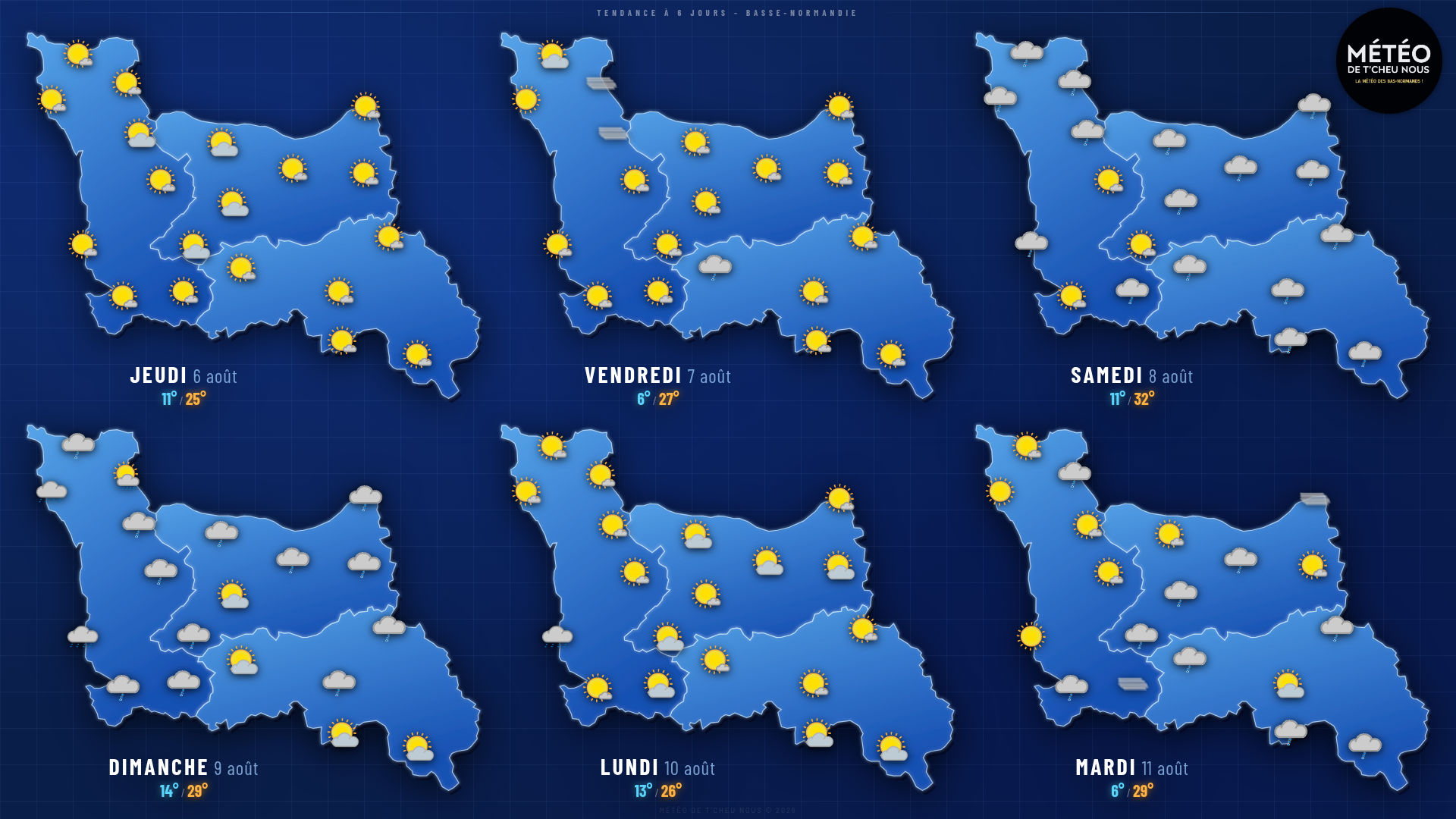 Tendance 6 jours Basse-Normandie