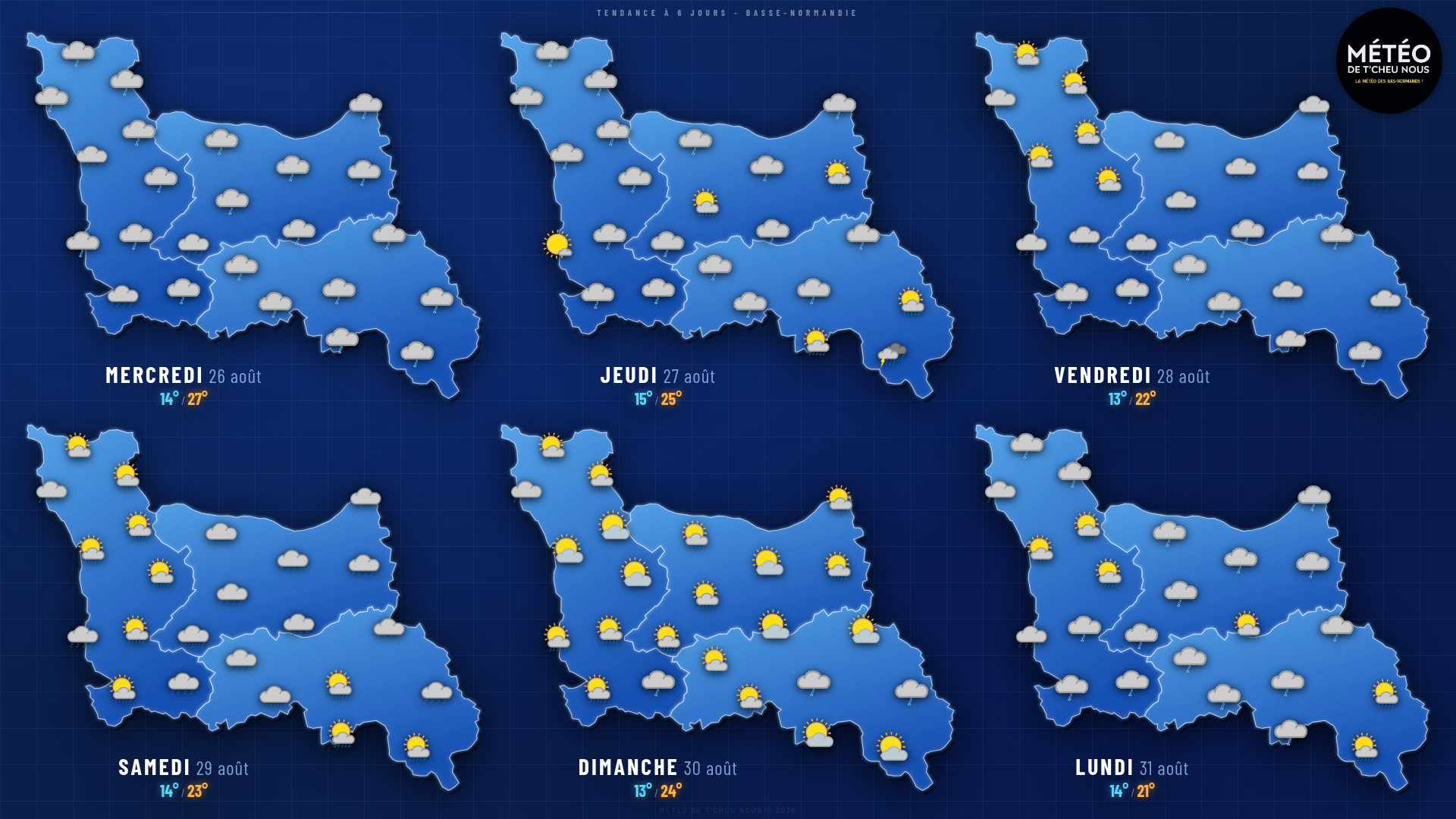 Tendance 6 jours Basse-Normandie