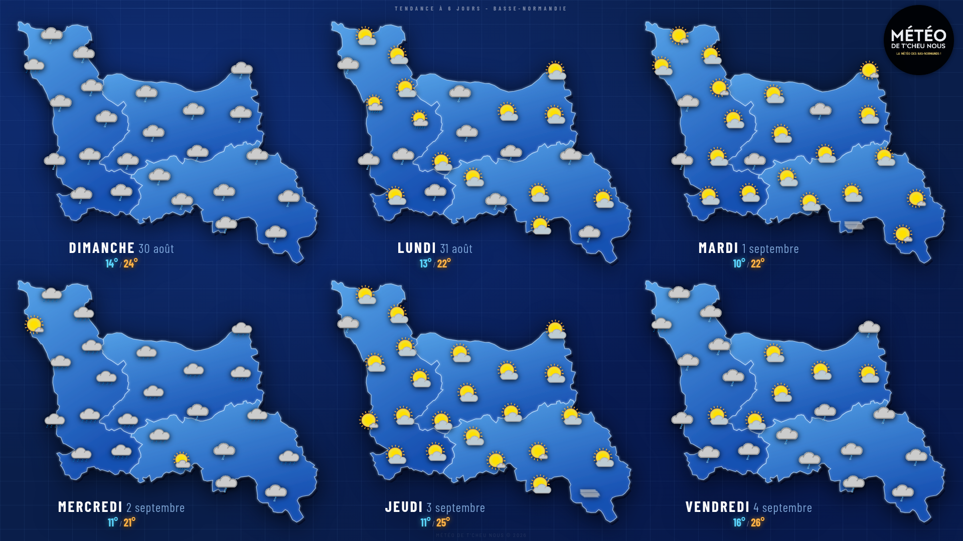 Tendance 6 jours Basse-Normandie