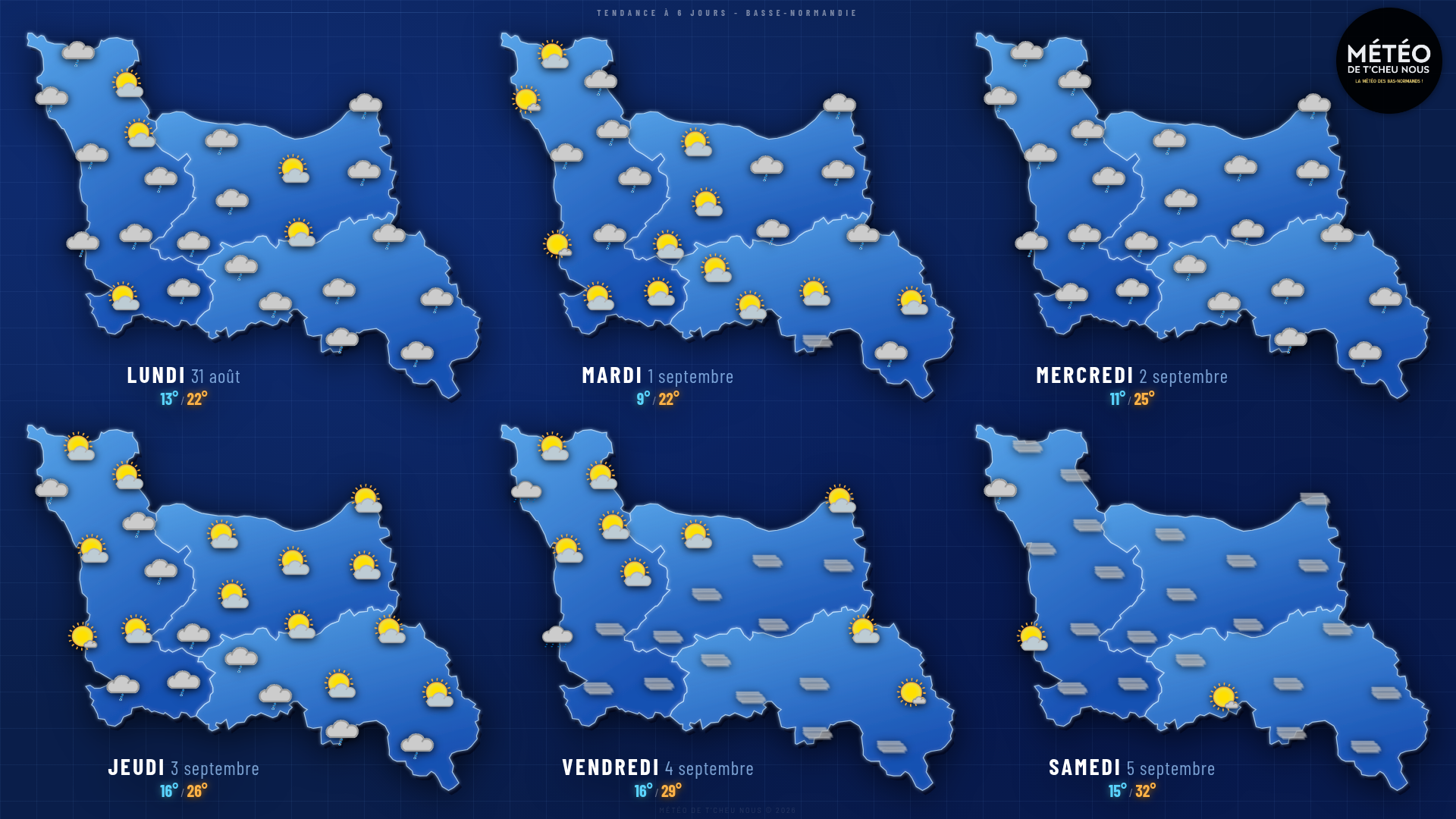 Tendance 6 jours Basse-Normandie