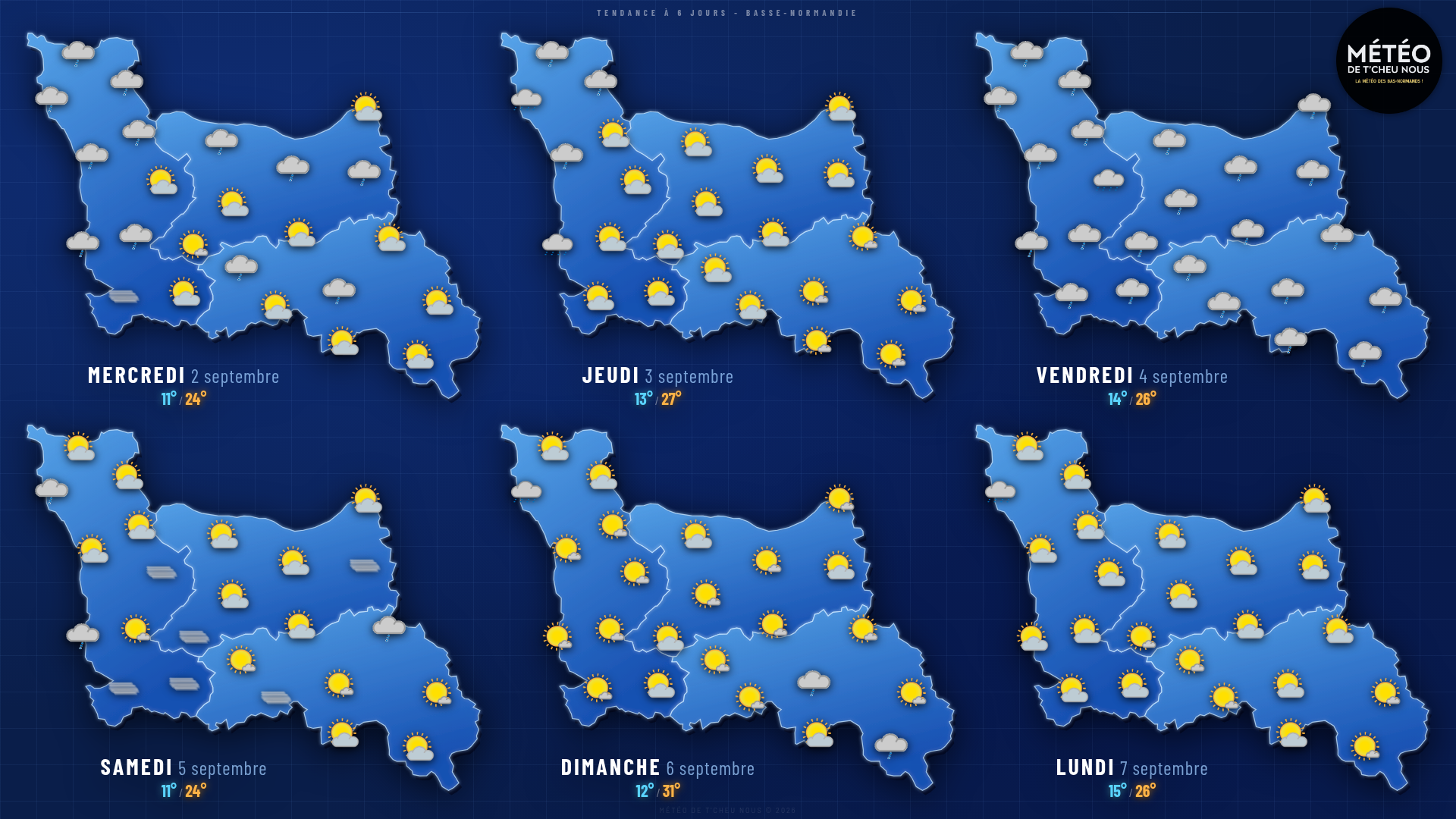 Tendance 6 jours Basse-Normandie