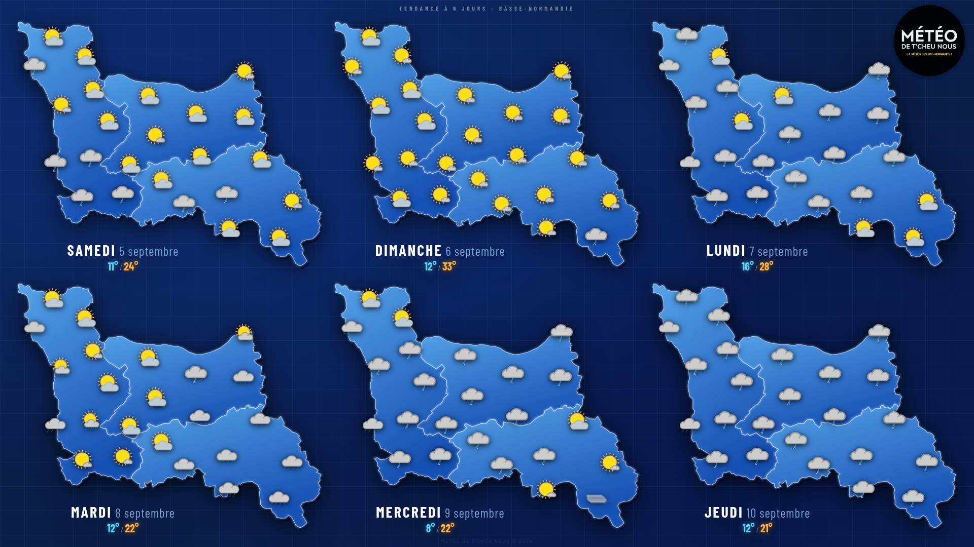 Tendance 6 jours Basse-Normandie