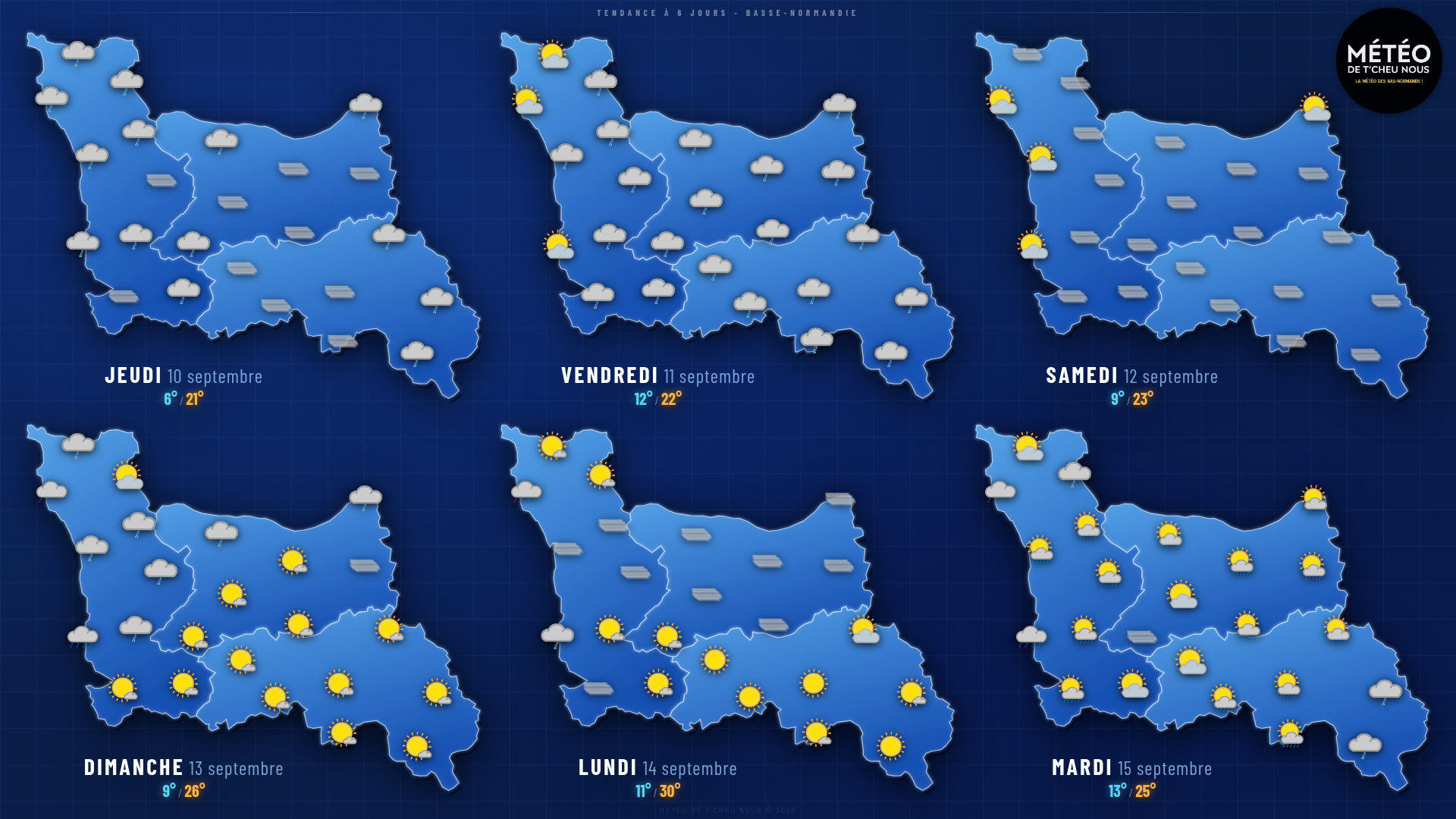 Tendance 6 jours Basse-Normandie