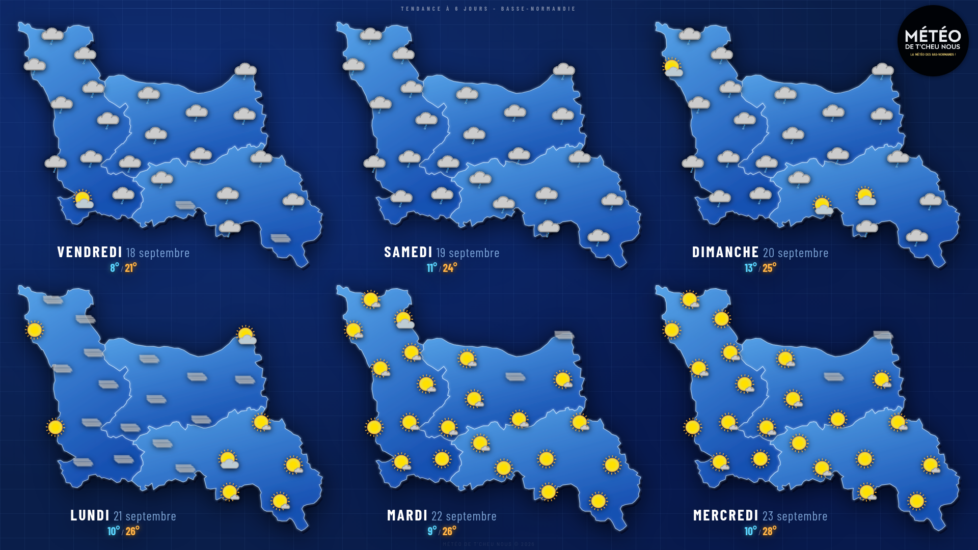 Tendance 6 jours Basse-Normandie