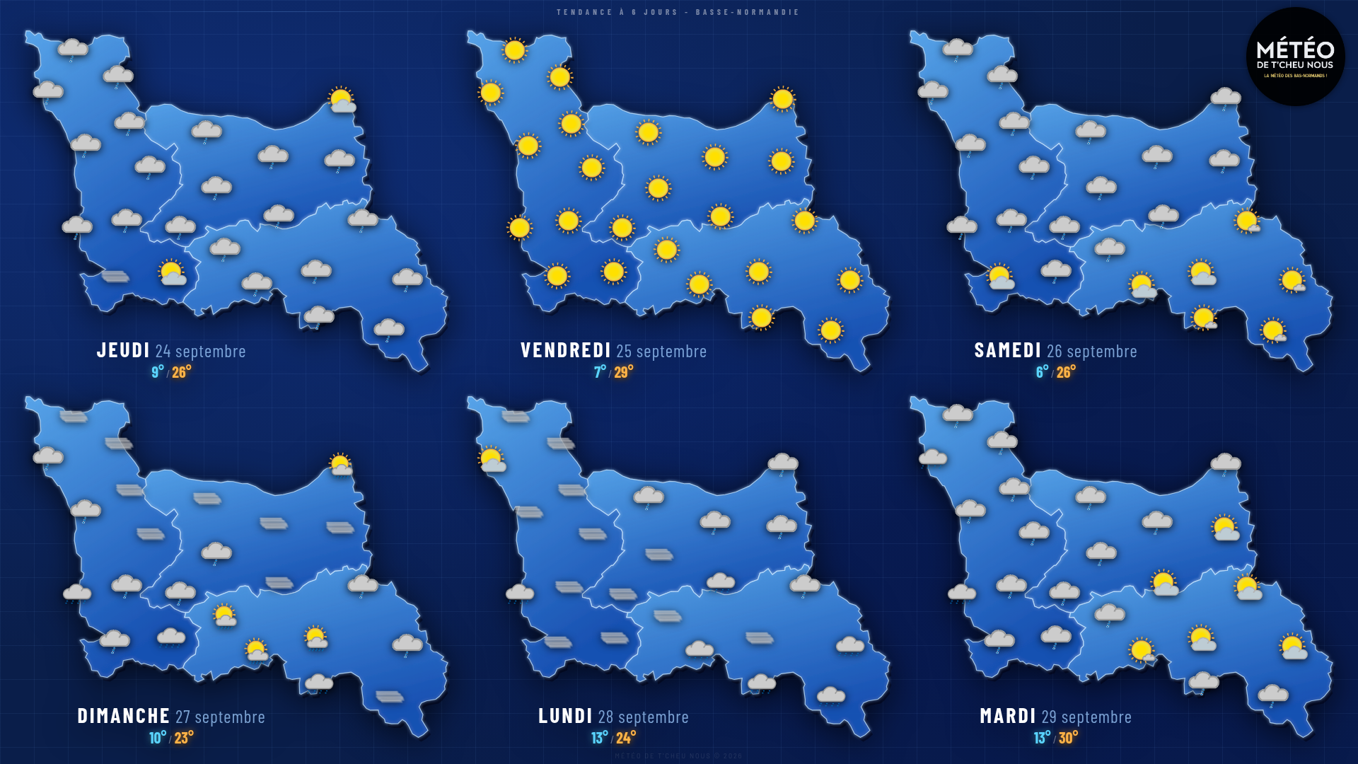 Tendance 6 jours Basse-Normandie