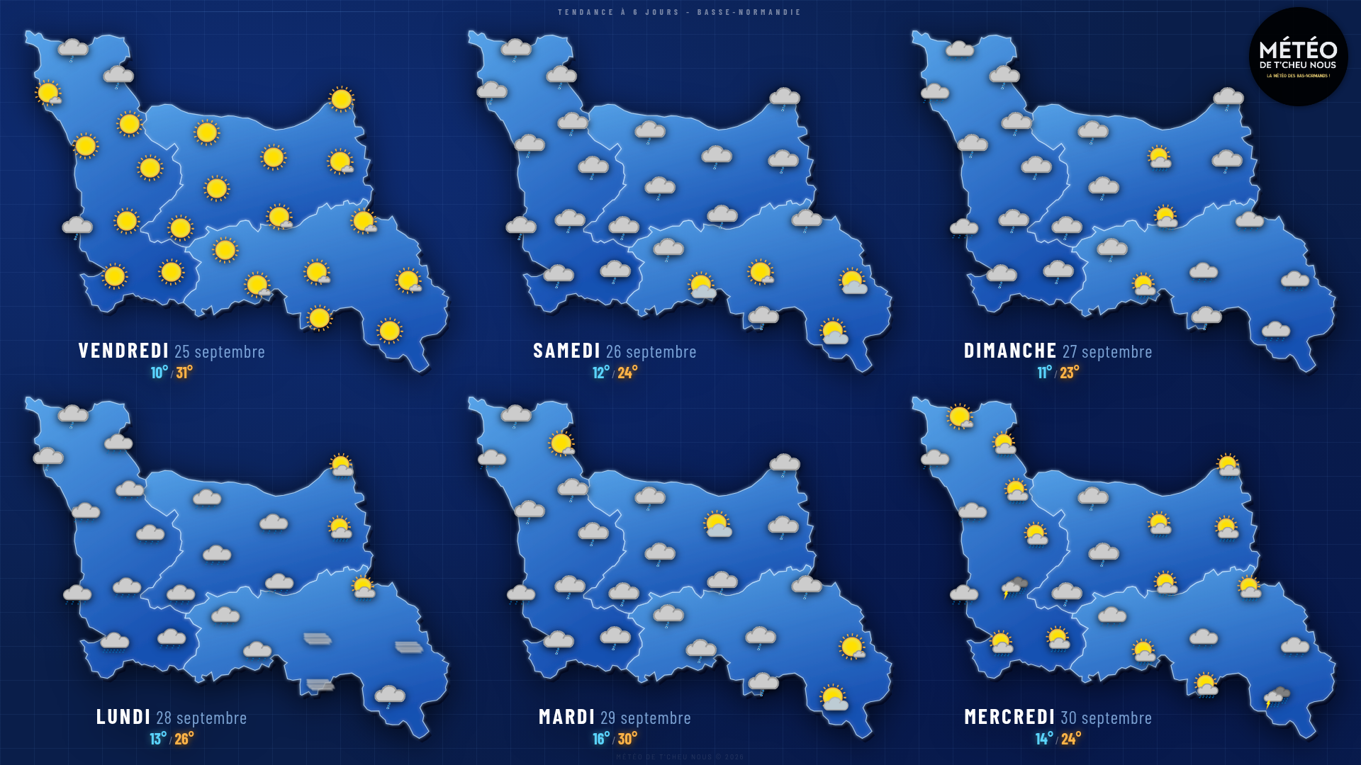 Tendance 6 jours Basse-Normandie