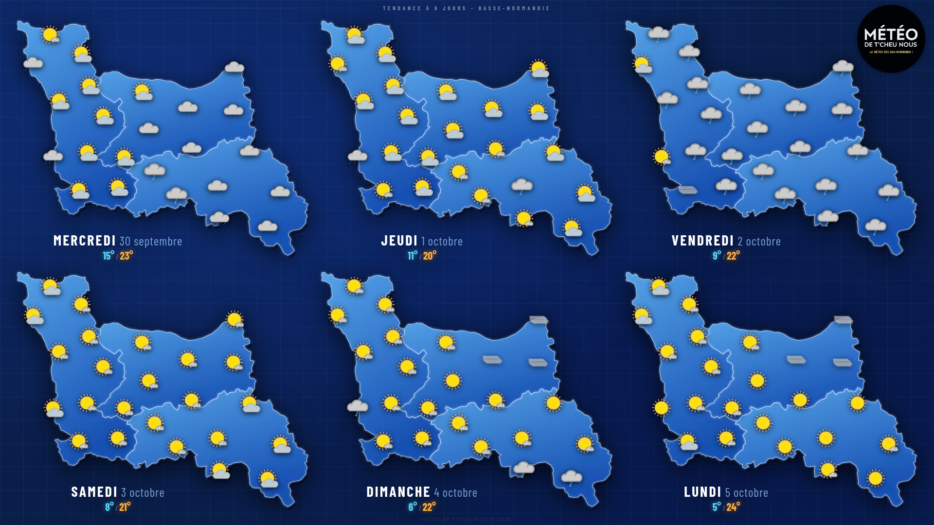 Tendance 6 jours Basse-Normandie