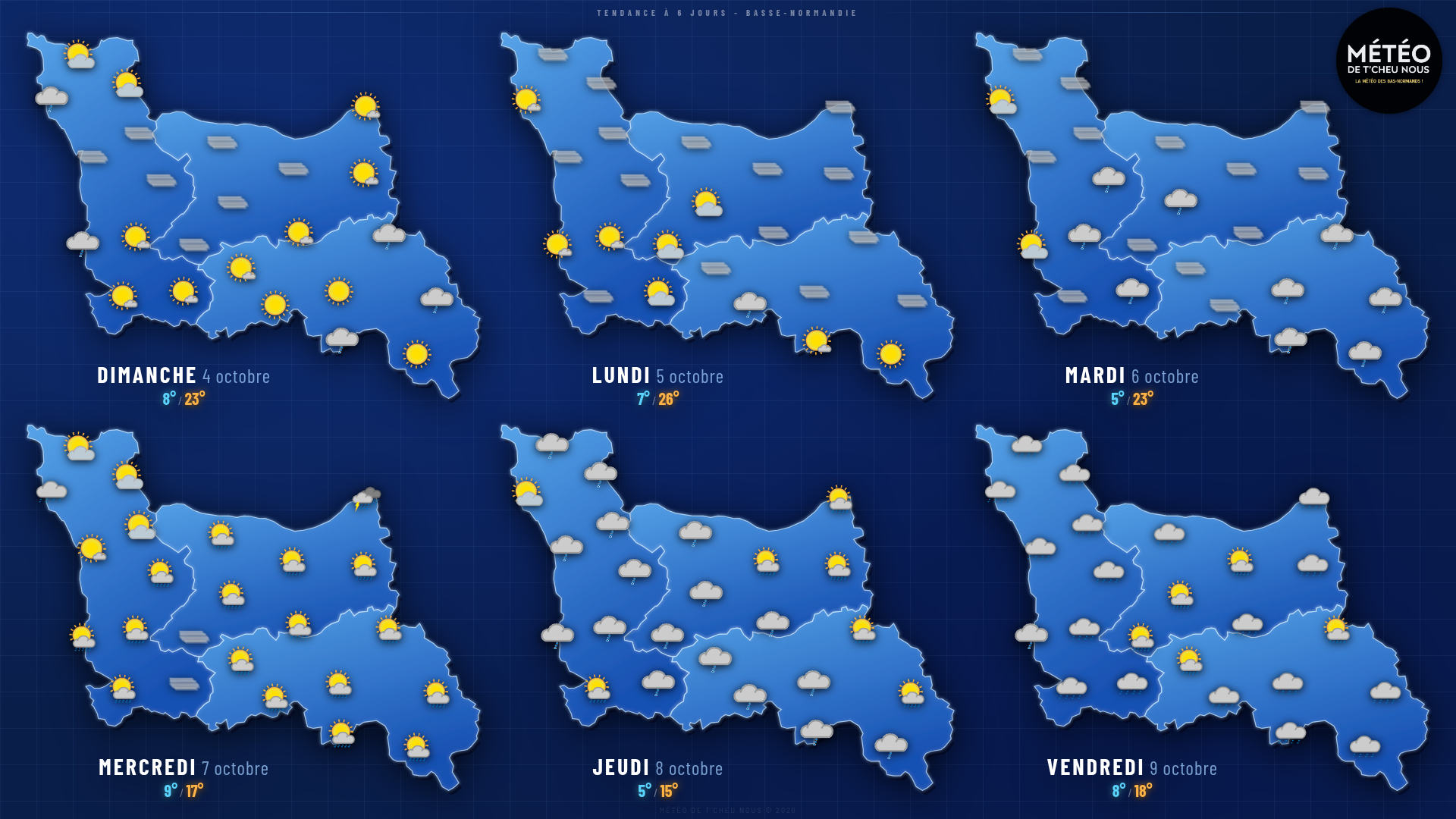 Tendance 6 jours Basse-Normandie