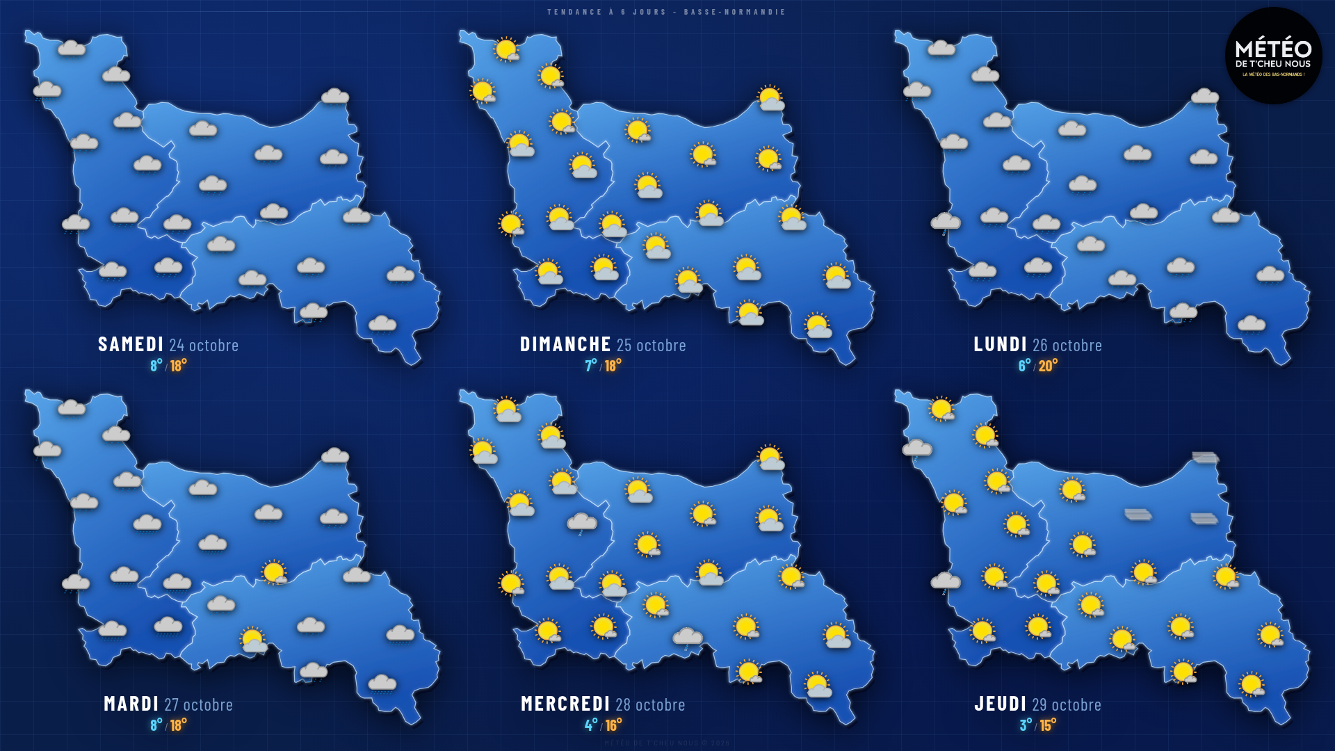 Tendance 6 jours Basse-Normandie