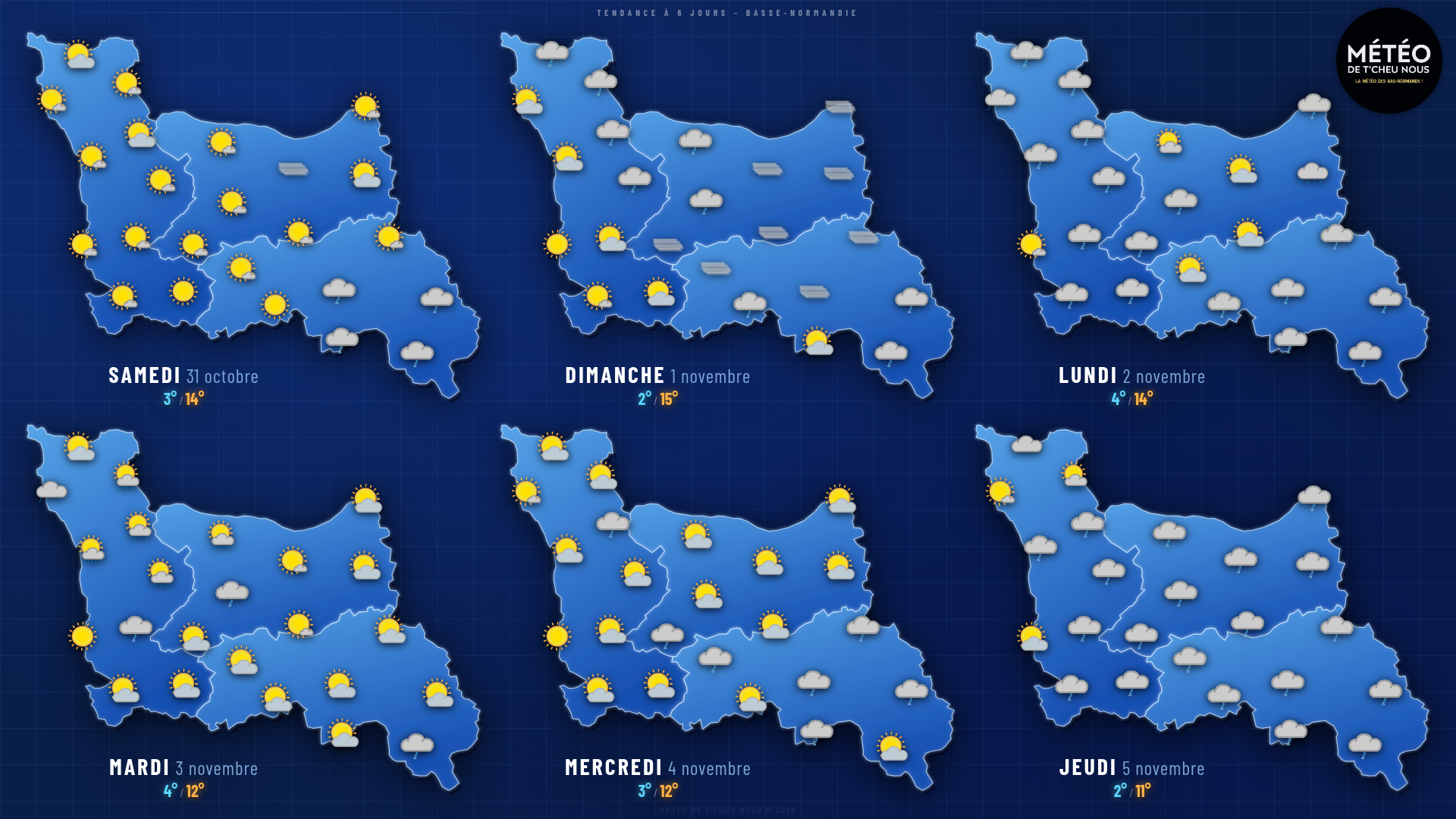 Tendance 6 jours Basse-Normandie